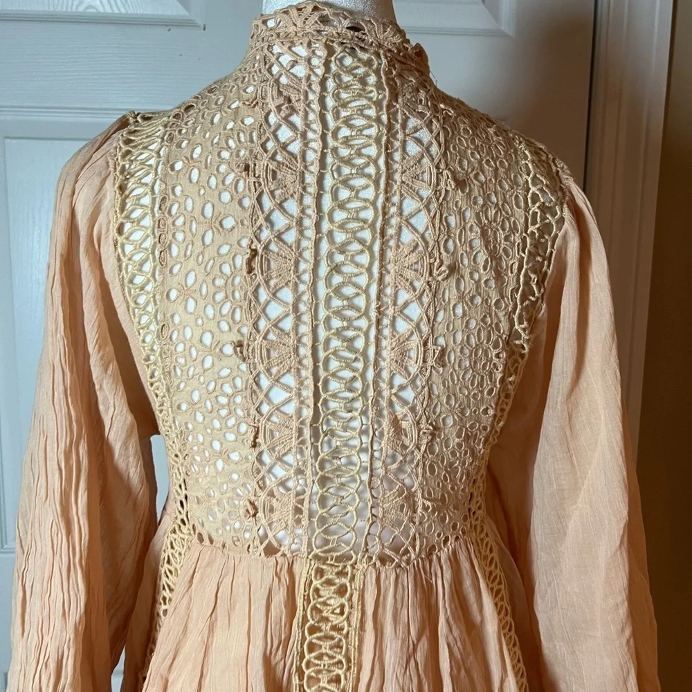 Free People FP One Karma Mini Dress XS 2 Women Casual Crochet Summer